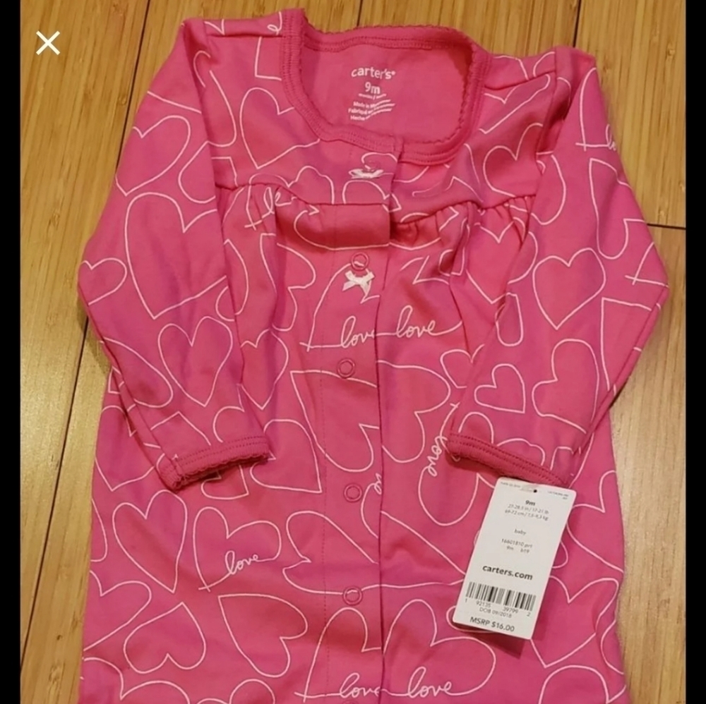 Carter's baby pink PJ's